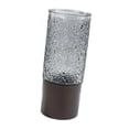 thumbnail image 4 of Jarrón de vidrio con base de madera, florero minimalista para mesa, escritorio y dormitorio. gris, 4 of 9