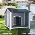 thumbnail image 4 of CQSXDA Weatherproof Outdoor Dog House for Small to Medium Dogs, Wooden Shelter with Asphalt Roof and Raised Floor Design, 4 of 8