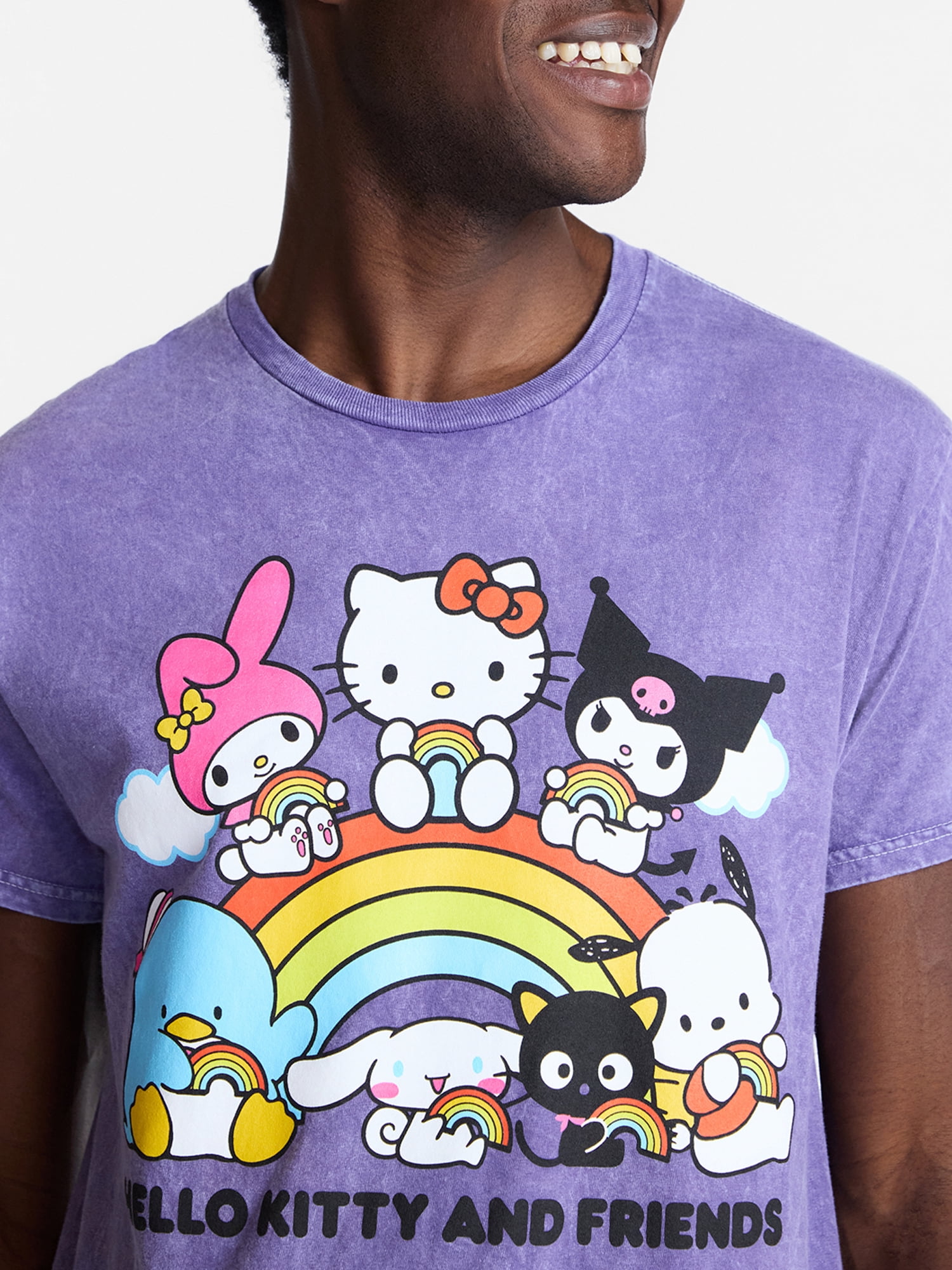 Hello Kitty and Friends Rainbow Men's and Big Men's Tie Dye Tee, Men's Sizes S-3XL