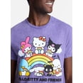 thumbnail image 4 of Hello Kitty and Friends Rainbow Men's and Big Men's Tie Dye Tee, Sizes S-3XL, 4 of 5