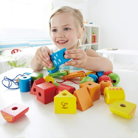 Hape String-Along Shapes Stacking Game, 32 Pieces