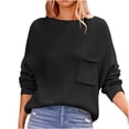 thumbnail image 1 of Puntoco Suéter Sudadera De Mujer Suéter De Punto De Cuello Alto De Color Sólido con Bolsillo Liquidación De Navidad Puntoco Puntoco-5046, 1 of 5