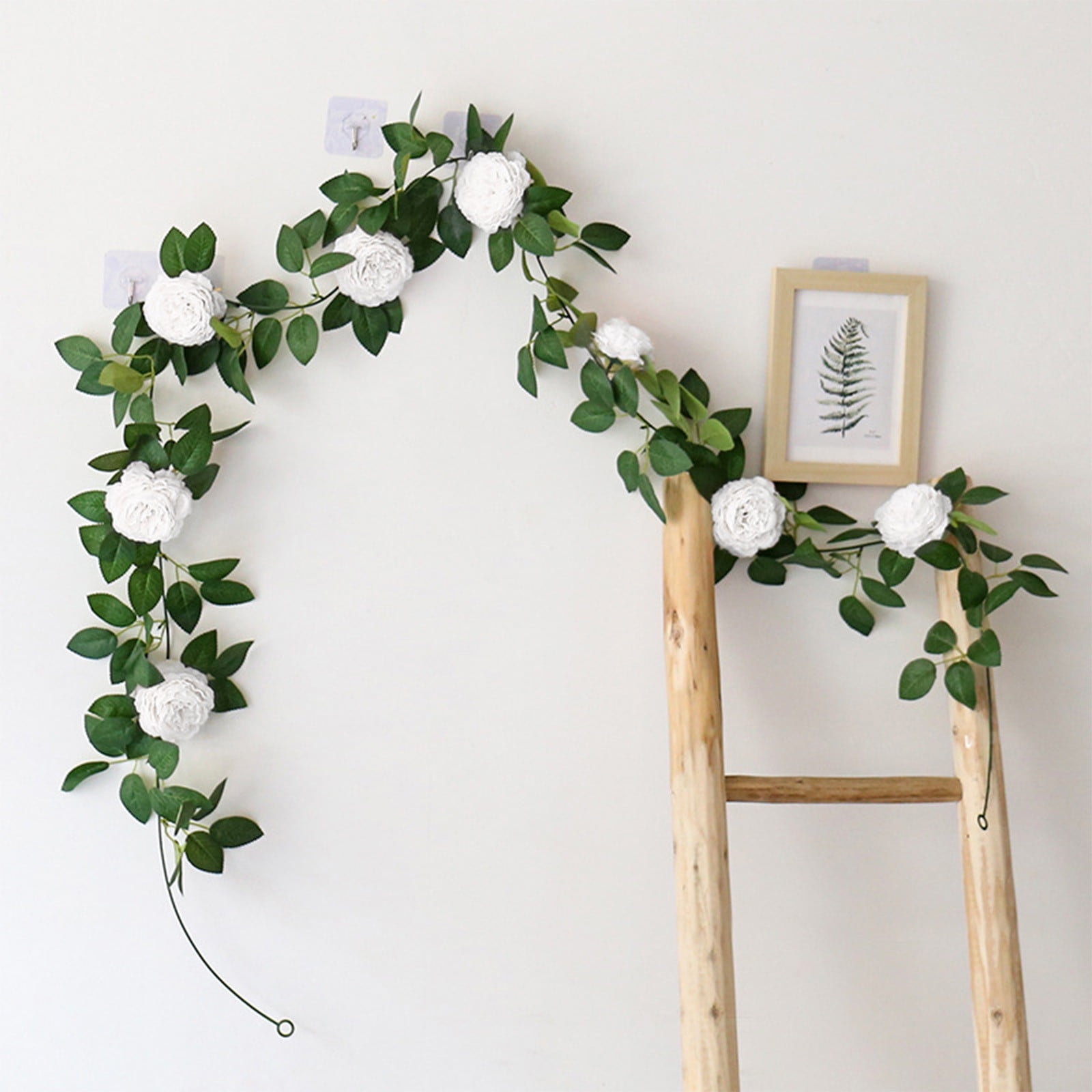 Xihbxyly Enredaderas de Flores para Bodas, Rosas Simuladas y Hojas Verdes, Decoración Vibrante Xihbxyly Enredaderas de Flores para Bodas, Rosas Simuladas y Hojas Verdes, Decoración Vibrante