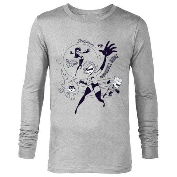 Disney and Pixar's The Incredibles Elastigirl Incredible Mom - Long Sleeve T-Shirt for Men - Customized-Athletic Heather