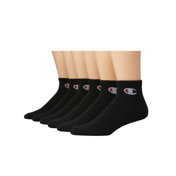 Deltage Måske Fjendtlig Champion, Adult Men's, Double Dry Performance Athletic Logo Ankle Socks,  6-Pack, Size 10-13 - Walmart.com