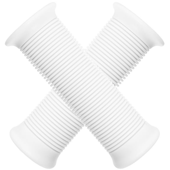 LIFKOME White TPU Handlebar Grips for Bike Use Comfortable NonSlip with Classic Thread Design 25/28MM