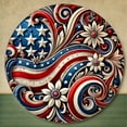 thumbnail image 5 of EUDIDV Patriotic Decor Independence Day Decoration 2D Outdoor Home Circular Decoration Pendant Wall Decoration Pendant Party Supplies​, 5 of 7