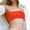 Watermelon Red, variant on Bikini Tops for Women Ribbed Strapless Bandeau Tube Swimsuit Top Bathing Suit Tops