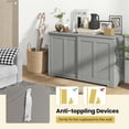 thumbnail image 4 of Pemberly Row Kitchen Storage Cabinet Sideboard Buffet Cupboard Wood Sliding Door, 4 of 8