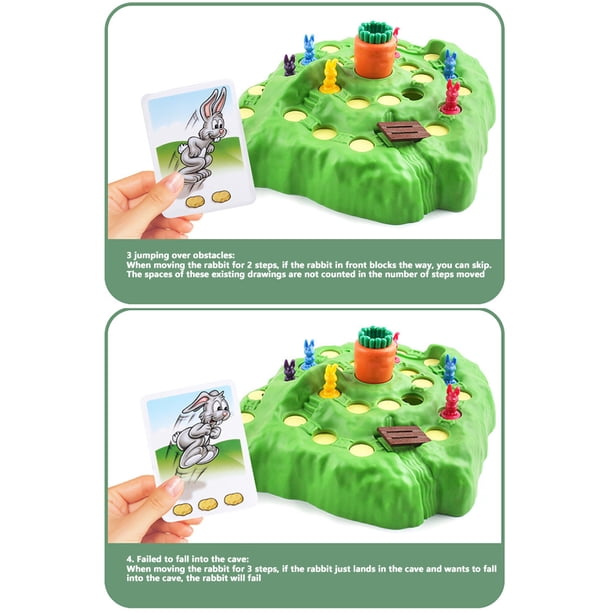 Juego de conejito de fiesta familiar para niños juguete de trampa de ajedrez juguetes de juego de mesa para padres e hijos Sywqhk libre de BPA