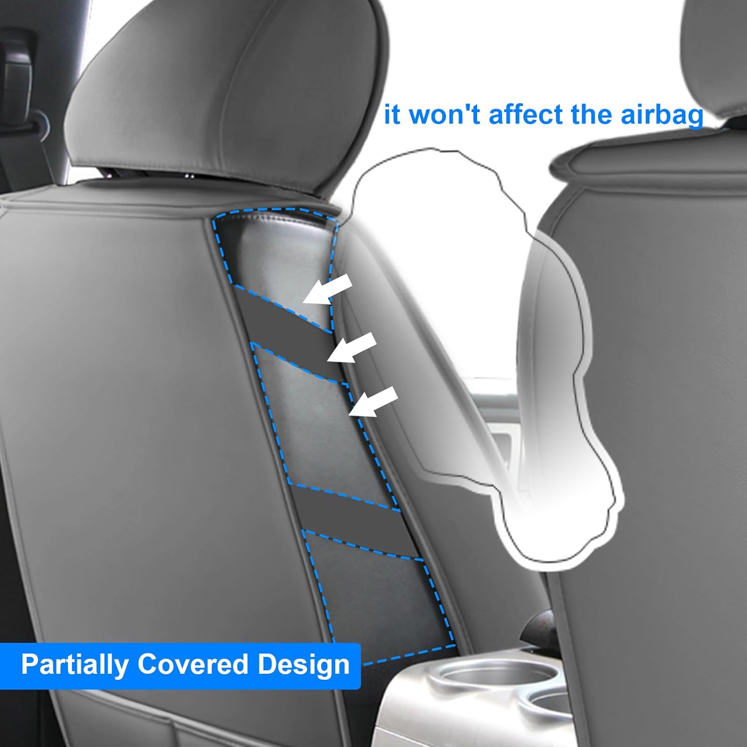 Custom Fit JOYOTO PU Leather Seat Covers For 2009-2014 Ford F150 Crew Cab (Front & Rear)