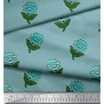 thumbnail image 2 of Soimoi Rayon Fabric Leaves & Floral Block Printed Fabric 1 Yard 42 Inch Wide, 2 of 3