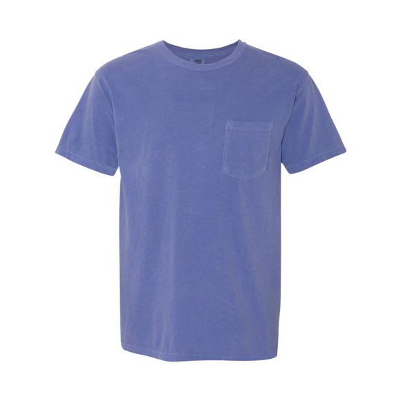 Comfort Colors Adult Garment-Dyed Heavyweight Pocket T-Shirt, 3XL, Periwinkle