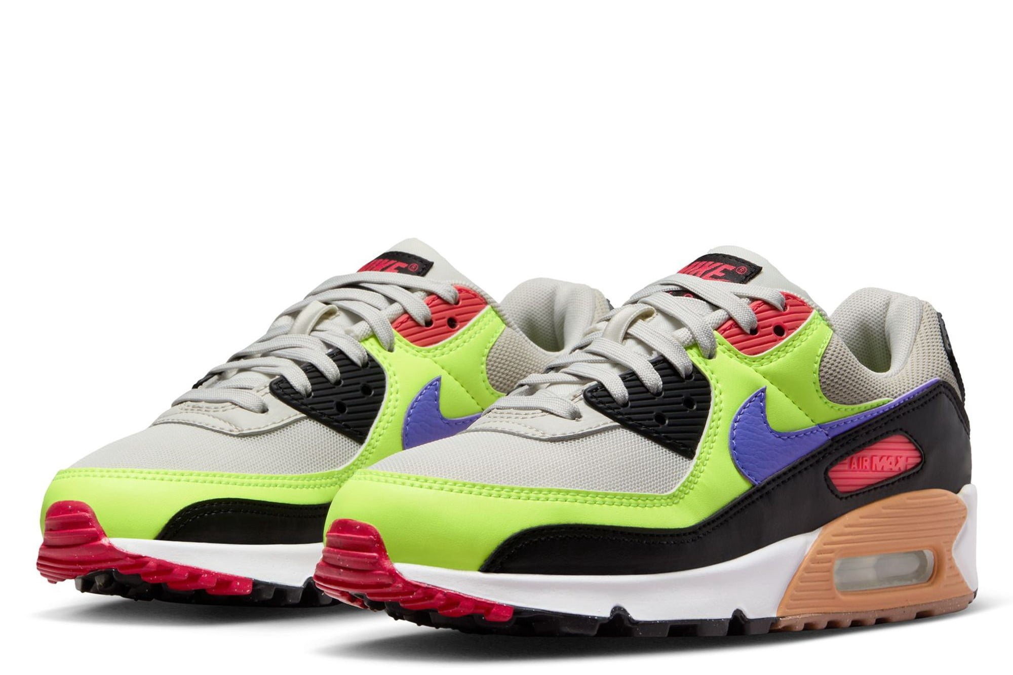 Women's Nike Air Max 90 Light Bone/Lt Ultramarine-Volt (DH8010 003) - 6
