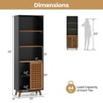 thumbnail image 3 of Costway 70" Bookshelf, 5-Tier Bookcase with Reversible Adjustable Shelf & Sliding Doors, 3 of 10