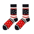 thumbnail image 3 of Mens Soft Quarter Socks 4th of July Casual Cotton Socks Stretch Thin Patriotic Men's Mid Crew Socks Blue, 3 of 3