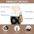 thumbnail image 3 of 500ml Stainless Steel Coffee Mug with Portable Beige Strap Vacuum Insulated Ceramic Coated Coffee Tumbler Black and White Lace Pattern, 3 of 8