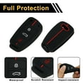 thumbnail image 4 of Unique Bargains Black Red Silicone Car Key Case for Audi A1/ for Audi A3/ for Audi A4/ for Audi A6/ for Audi Q3 - 3 Buttons Remote Control Key Fob Case, 4 of 6