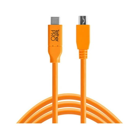 UPC: 0818307014510 | TetherPro USB-C to 2.0 Micro-B 5-Pin Cable  15   Orange