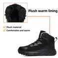 thumbnail image 2 of Men's Snow Boots Casual Warm Ankle Booties Comfortable Plush Lined Light Weight Waterproof Hiking Outdoor Walking Boots Black 8.5 US, 2 of 7