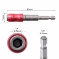 thumbnail image 4 of 2x Punta De Taladro De Tornillo Magnético Broca Pivotante Broca De Vástago Hexagonal Rojo + Plata, 4 of 7