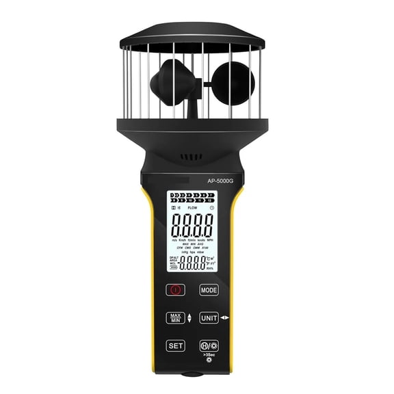 Wind Cup Anemometer with Compass,Touch Button Wind Speed Meter 360° Measuring Wind Speed,Temperature with Backlight and Max/Min