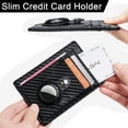 thumbnail image 2 of HardyComforts Minimalist Wallet for Men RFID Slim Men's Wallet Leather Card Holder Wallet Slim Thin Small Wallet With Airtag slot BLACK, 2 of 7