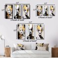 thumbnail image 4 of Designart "Glamour in Black and Gold Painted Woman Diva Portrait" Fashion Woman Wall Art Set Of 3 - Glam Gold Gallery Set For Office Decor, 4 of 6