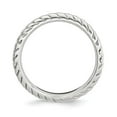 thumbnail image 2 of 925 Sterling Silver Stackable Expressions Polished Rhodium-plate Wave Ring Size: 6; for Adults and Teens; for Women and Men, 2 of 4