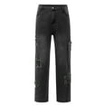Wozhidaoke Mens Jeans Men'S Fashion Brand High Street Washed Old Loose