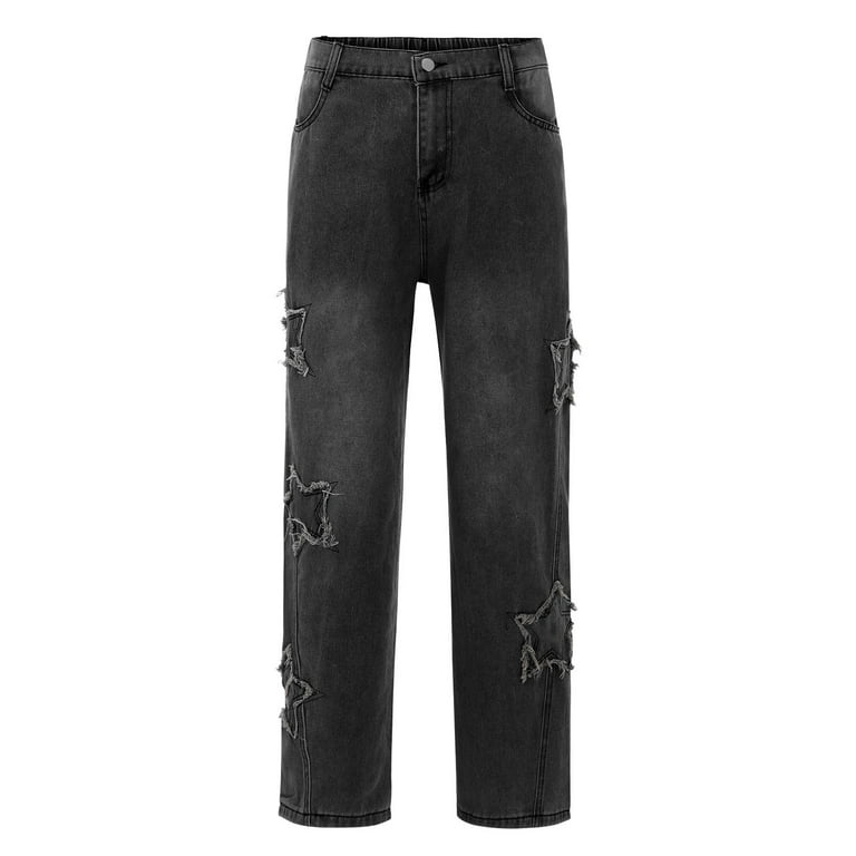 Wozhidaoke Men's Expandable Waist Jeans, High Street Fashion