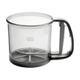 thumbnail image 1 of Fine Mesh Sieve Semi Automatic Handheld with Clear Measuring Lightweight Plastic Baking Tool for Cakes and Powdered Ingredients, 1 of 7