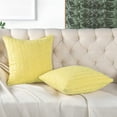 thumbnail image 3 of Home Soft Things 2 Piece Cable Knit Throw Pillow Cover - Jojoba Yellow - 20" x 20", 3 of 7