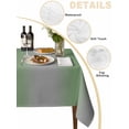 thumbnail image 2 of Green Grey Table Cloth, Modern Minimalist Solid Vertical Stripes Waterproof Tablecloth for Rectangle Tables, Reusable Washable Fabric Table Cover for Restaurant Kitchen Dining Tables 60"x84", 2 of 6