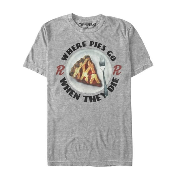 Men's Twin Peaks Where Pies Go When They Die  Graphic Tee Athletic Heather 2X Large