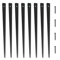KFFKFF Metal Balusters for Staircase, Measuring 29.5'' x 1'', Flat Aluminum Alloy, Decorative Banister Spindles, Pack of 51 Deck Baluster with Fasteners, Traditional Hollow Deck Railing, Satin Black