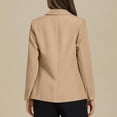 thumbnail image 5 of Casual Blazers for Women 2025 Long Sleeve Button Notch Lapel Collar Open Front Business Casual Work Office Jacket, 5 of 7