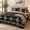 Black Brown-Queen, variant on Black Brown Queen Size Boho Southwestern Aztec Geometric Pattern Comforter Bedding Set