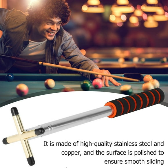 Retractable Billiard Bridge Stick Pool Table Billiards Cue Bridge Stick with Replaceable Bridge Head 12.8-60” Expandable Pool Stick Billiards for Pool Table
