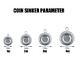 thumbnail image 6 of Dr.Fish 5 Pack Lead Disc Sinker 4oz Fishing Weights Coin Sinkers, 6 of 7