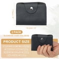 thumbnail image 2 of Uxcell 2 Pcs Organizador de Cartera de Cuero para Tarjetas de Crédito Delgado, Gris, 2 of 7