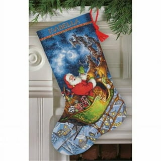 Design Works Counted Cross Stitch Stocking Kit 17 Long-Making New Friends  (14 Count)