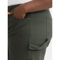 thumbnail image 4 of Terra & Sky Women's Plus Denim Raw Edge Shorts, 5" Inseam, Sizes 14W-26W, 4 of 5