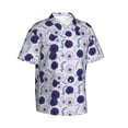 thumbnail image 2 of Daiia Daisies Flowers Hawaiian Shirt for Men Gentle Cotton Regular Short Sleeve Casual-Small, 2 of 9