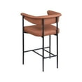 thumbnail image 5 of Meridian Furniture Malin Cognac Vegan Leather Counter Stool (Set of 2), 5 of 8