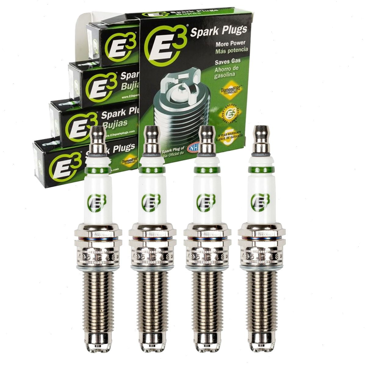 4 pc E3 Spark Plugs compatible with Honda CR-V 2.4L L4 2010-2014