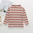 thumbnail image 2 of AherBiu Girls Clothes Long Sleeve Striped Cute Toddler Tops Fall Ruffle Soft Contton Infant Tshirts, 2 of 3