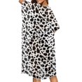 thumbnail image 4 of HELLHERO Black and White Leopard Print Swimwear Coverup Loose Polyester Lightweight Long Kimono Swimsuit Cover Up, 4 of 6