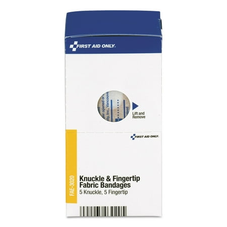 First Aid Only, FAOFAE3020, Knuckle/Fingertip Fabric Bandages, 10 / Box, Beige
