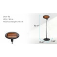 thumbnail image 2 of BLACK+DECKER Outdoor Patio Electric Halogen Heater, Floor or Wall Mount, 1,500/1,000/500 Watts, 5,119 BTUs, Adjustable Tilt, Pull Chain, 5.9-Ft. Cord, 2 of 13